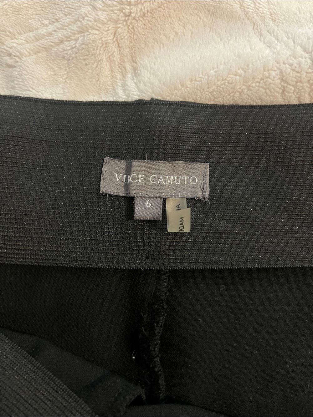 Vince Camuto Black Ribbed Waistband Skirt
